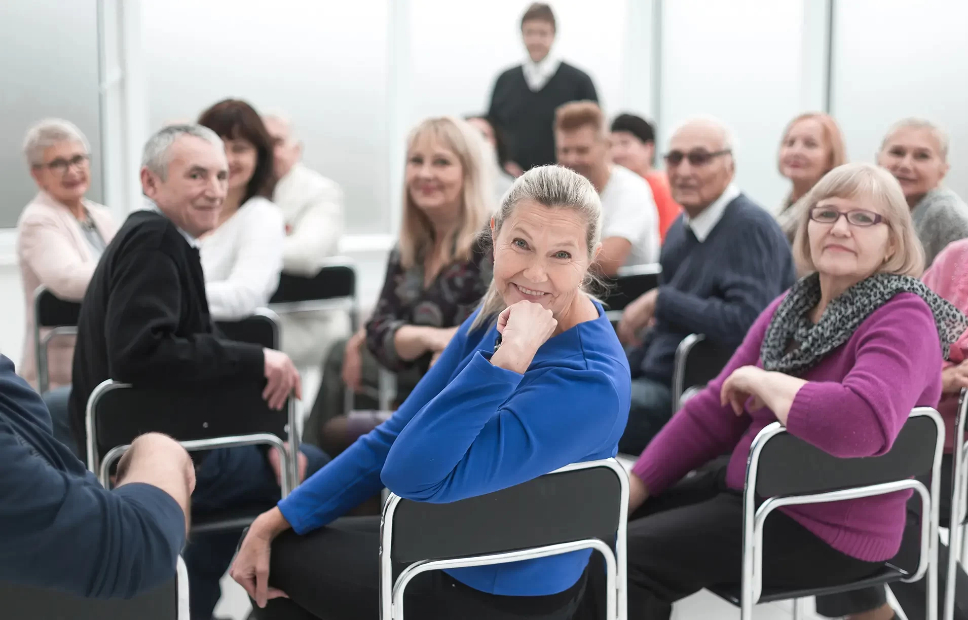 A group of adults have been discussing important things.