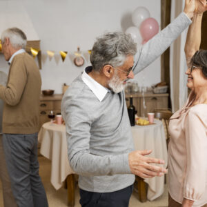 Senior People Dancing Party