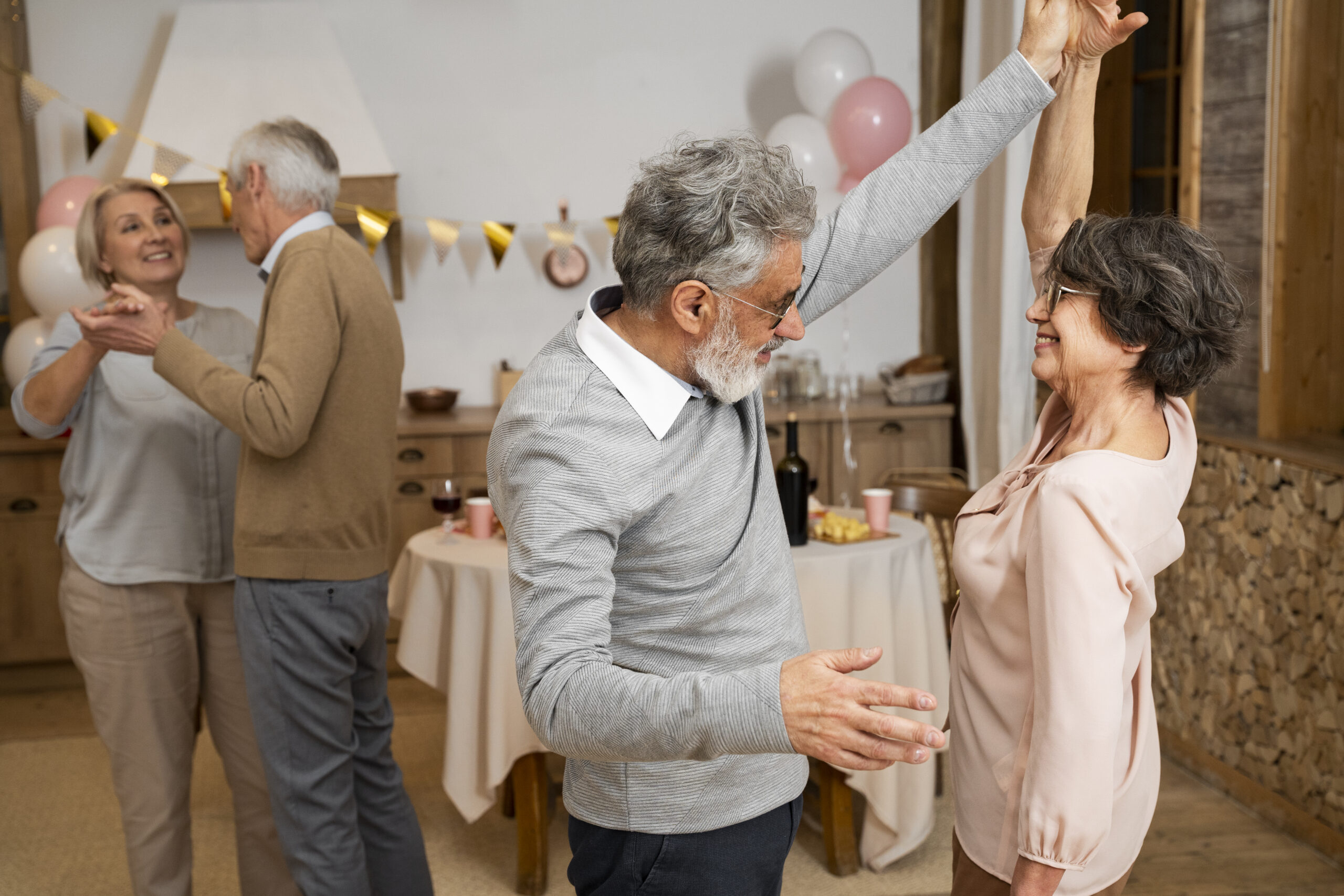 Senior People Dancing Party